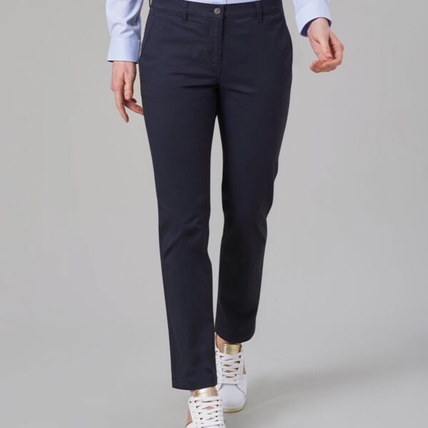 Brook Taverner Ladies Houston Slim Leg Chino Trousers Thumbnail